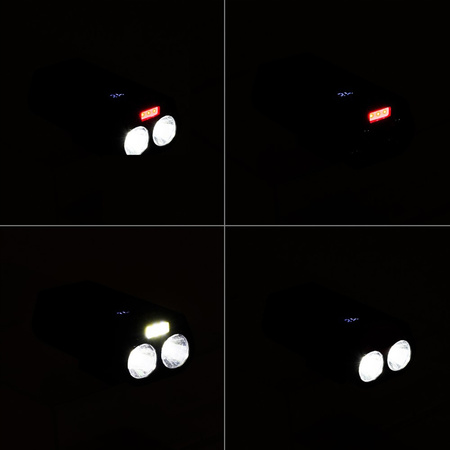 Svítilna LED Cyklistická svítilna Držák USB-C Světlo 10 režimů 750lm IP65 Funkce Powerbanka VAYOX