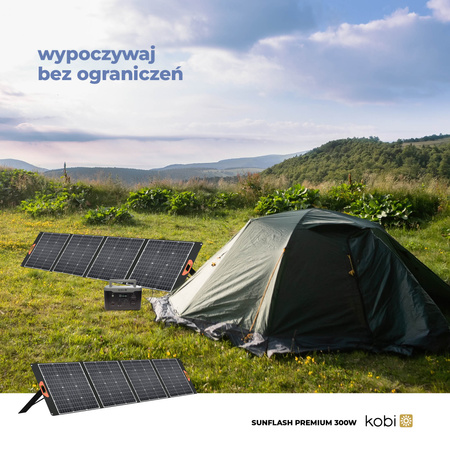 Panel Solární fotovoltaický přenosný skládací Sunflash 300W KOBI
