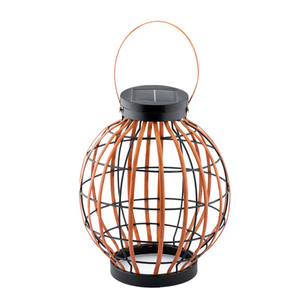 LED solární lampa Venkovní zahradní stojací závěsná lucerna 3000K IP44 30.5 cm soumrakový senzor