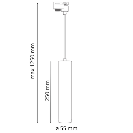 Sada přípojnic 1-fázová lišta + 3x reflektor GU10 černý MARIBEL Sanico Goldlux