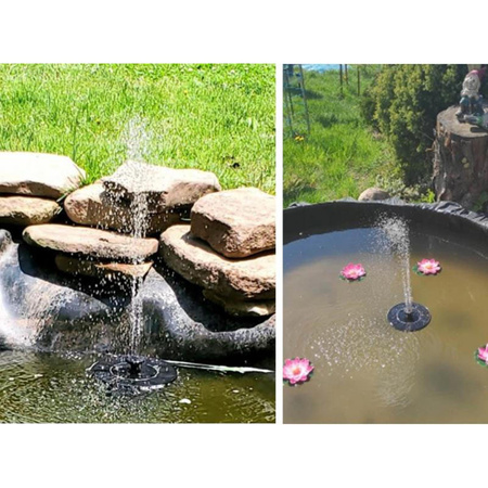 LED HERMES Solární zahradní fontána plovoucí s čerpadlem 180l/h LUMILED