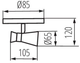 Nástěnné svítidlo Stropní svítidlo Nastavitelné LED GU10 Stříbrná měď Mileno Kanlux