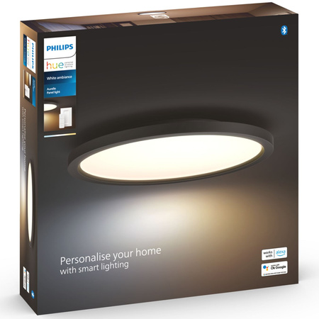 Povrchový LED panel Aurelle Black 21W CCT PHILIPS HUE Bluetooth + stmívač