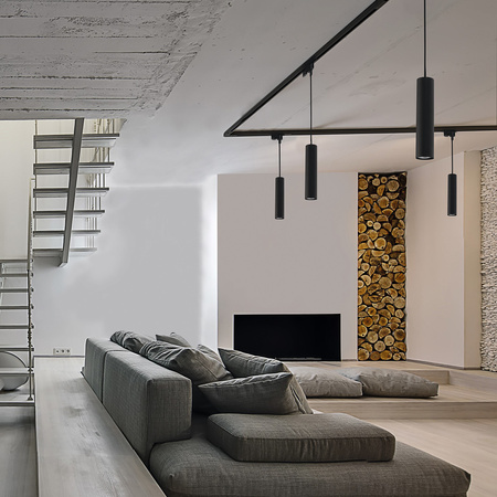 PROFIL EYE LED GU10 Černá kolejnicová lampa pro jednofázové kolejnice 9338 Nowodvorski