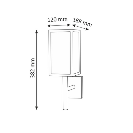 Zahradní nástěnná lampa Malmo Mount E27 grafitová fasádní lampa - GOLDLUX (Polux)