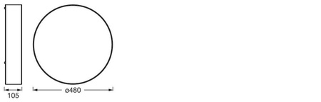 Stropní svítidlo Plafond E27 hnědé 48cm Orbis Ledvance