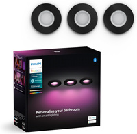 LED Xamento 3x 4,2W IP44 CCT RGB Kruhové černé svítidlo do koupelny PHILIPS HUE Bluetooth