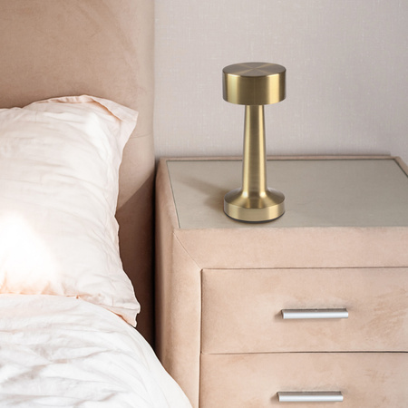 Jednoduše Sanico Goldlux Gold Stmívatelná stolní lampa LED