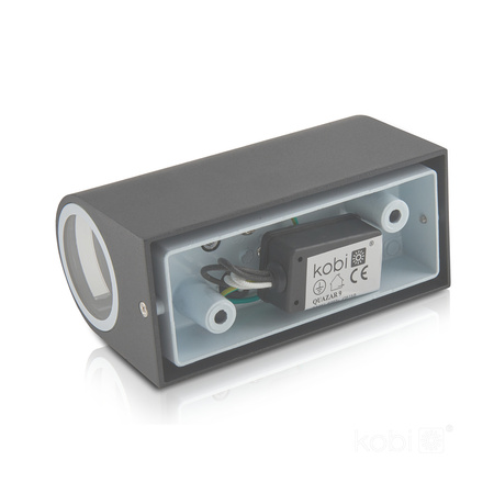 Zahradní venkovní nástěnné svítidlo 2x GU10 IP44 Grey Quazar Kobi