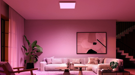 LED panel Stropní svítidlo pro povrchovou montáž 60x60 cm 60W 4150lm IP20 Bílá a barevná Ambiance RGB + TW White Smart SMART Zigbee Bluetooth Surimu Philips HUE