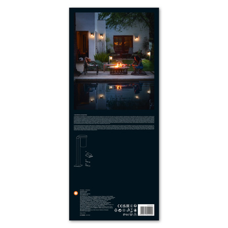 Venkovní zahradní lampa POST E27 50cm Endura Amber CASCADE LEDVANCE