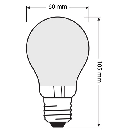 LED žárovka E27 A60 4W = 40W 470lm 4000K Neutrální bila 300° OSRAM Parathom Filament