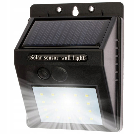 Solární LED reflektor 3W 5500-6000K Cold IP65 Black Twilight senzor