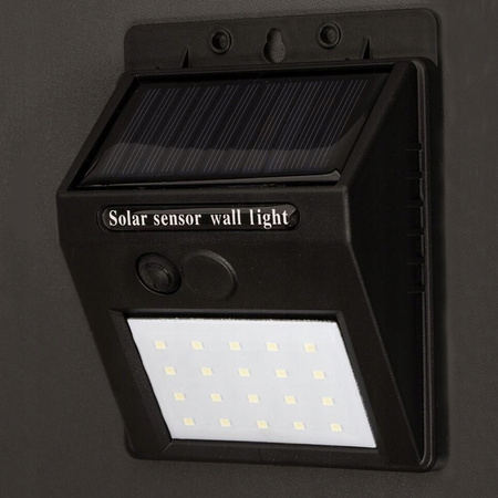 Solární LED reflektor 3W 5500-6000K Cold IP65 Black Twilight senzor