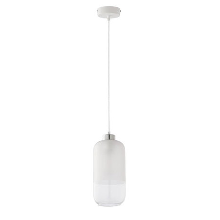 MARCO SILVER Závěsné stropní svítidlo Skleněný převis Bílá a stříbrná Minimalistická E27 3356 TK Lighting