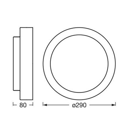 Stropní svítidlo Plafond E27 Nickel 29cm Orbis Ledvance