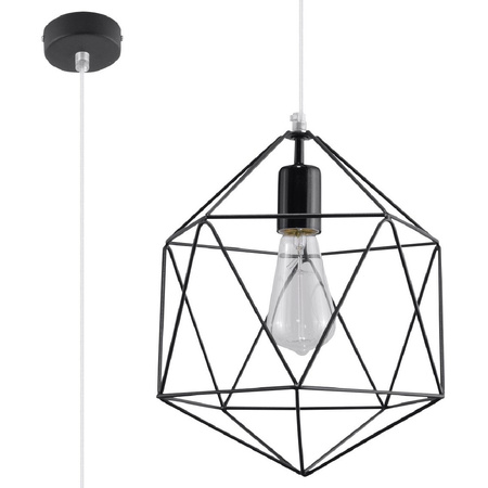 GASPARE E27 Black Wire LED závěsné stropní svítidlo SOLLUX