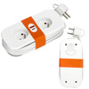 FlowFlexer Orange 2x230V + USB-A/USB-C 16A 3680W 1,4m prodlužovací kabel s uzemněním Kobi