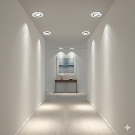 Fobos 7805 GOLDLUX (Polux) kovové stropní vestavné svítidlo. kulaté. bílé + zásuvka MR16