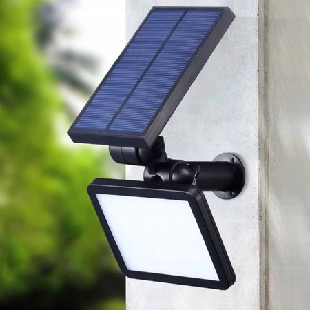 Solární LED reflektor WIRED reflektor 3W 5500-6000K studená bílá IP54 Black Masterled Sensor