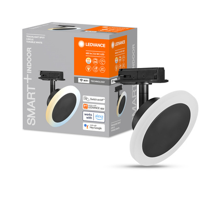 LED dráhové světlo 6.5W SMART+ WiFi CCT stmívatelné pohyblivé černé TRACKLIGHT CIRCLE LEDVANCE