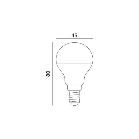 LED žárovka E14 Ball 7W 600lm 6500K Cold 180° LED2B Kobi