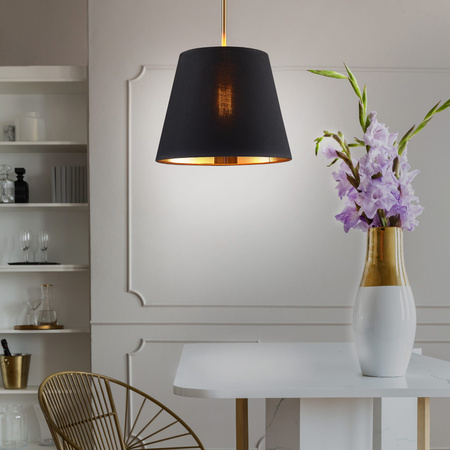 Stropní závěsné svítidlo E27 černé zlato ELENA Sanico Goldlux