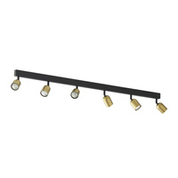 Stropní svítidlo TOP BLACK/GOLD Bodový pásek Black/Gold Modern 6xGU10 1022 TK Lighting