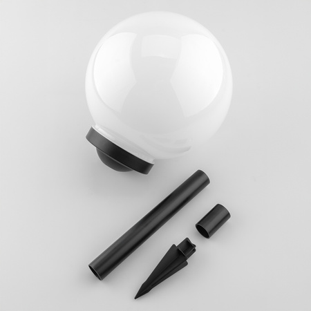 LED ATRIS Solární zahradní lampa poháněná nadzemní bílou koulí 25 cm RGB LUMILED