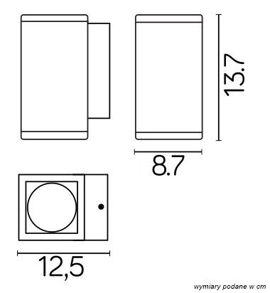 Venkovní zahradní fasádní svítidlo LED nástěnné svítidlo Adela Midi M1459 DG GU10 Su-Ma