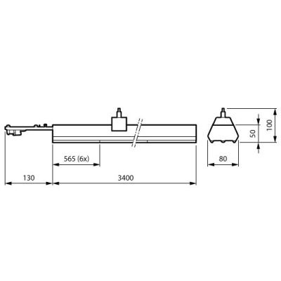 LED lineární lampa 100W 340cm 4000K CoreLine Trunking Gen2 White PHILIPS