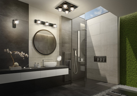 Nástěnné svítidlo LED koupelnové svítidlo 5,5W 350lm CCT černé IP44 Obris Ledvance