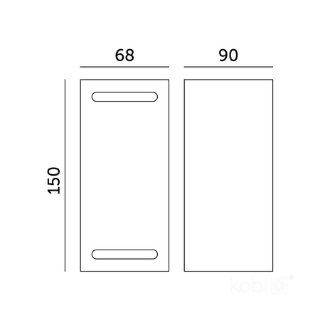 Zahradní venkovní nástěnné svítidlo 2x GU10 IP54 Black Querk Kobi