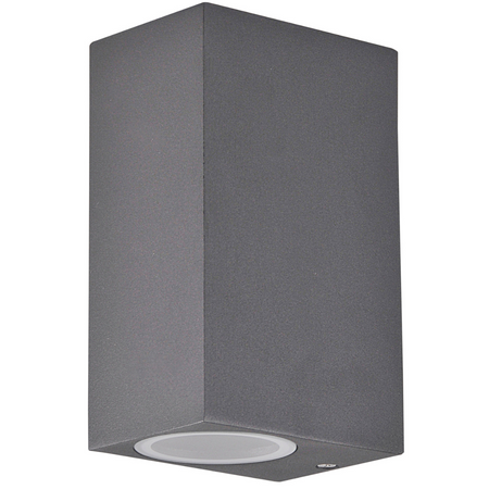 Venkovní nástěnné svítidlo shora dolů s LED 2x GU10 BOSTON GOLDLUX (Polux) ALUMINIUM GRAY