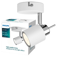 MERANTI GU10 nástěnné bodové svítidlo pohyblivé bílé PHILIPS