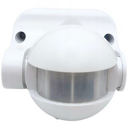 PIR pohybový a soumrakový senzor 180° 12m IP44 Bílá