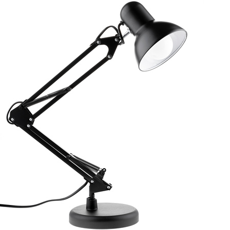 Stolní lampa E27, Černá + držák na stůl TOBI LUMILED