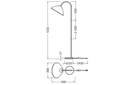 Dekorativní stojací lampa E27 White Decor Ledvance