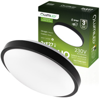 LED stropní plafon 2x E27 DUALIO kulatý IP44 30cm LUMILED