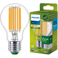 LED žárovka E27 A60 7.3W = 100W 1535lm 2700K Teplá bílá vlákno PHILIPS Ultra Efficient