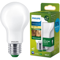 LED žárovka E27 A60 7,3W = 100W 1535lm 210lm/W 2700K Warm 300° Dimmable CLASS A UltraEfficient Philips